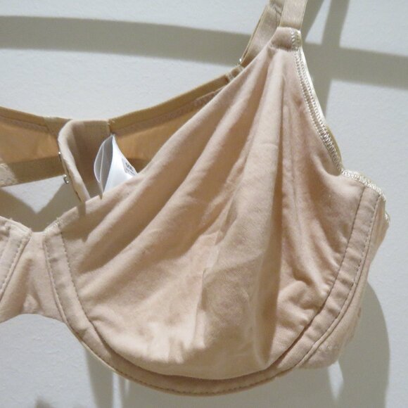 HANRO Cotton Sensation Underwire Bra in Beige Neutral Minimalist - Size 34B - Picture 4 of 14